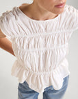 Womance Camisole Popeline à Détail Froncé 4101