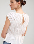 Womance Camisole Popeline à Détail Froncé 4101