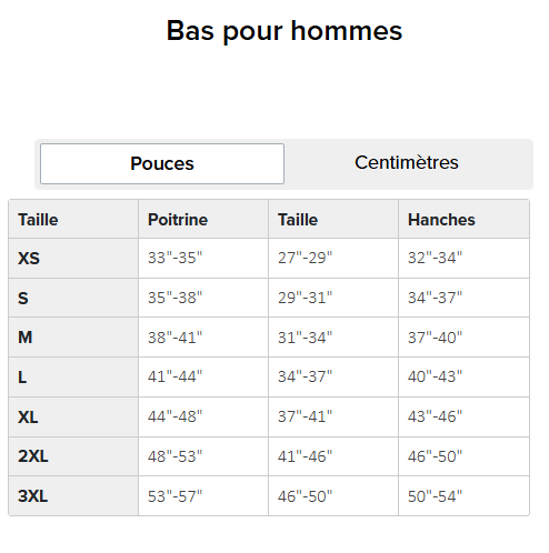 Guide des tailles desktop - New Balance Short Essentials 7''