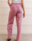 Womance Pantalon Rose Droit