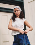 Womance Camisole Popeline à Détail Froncé 4101