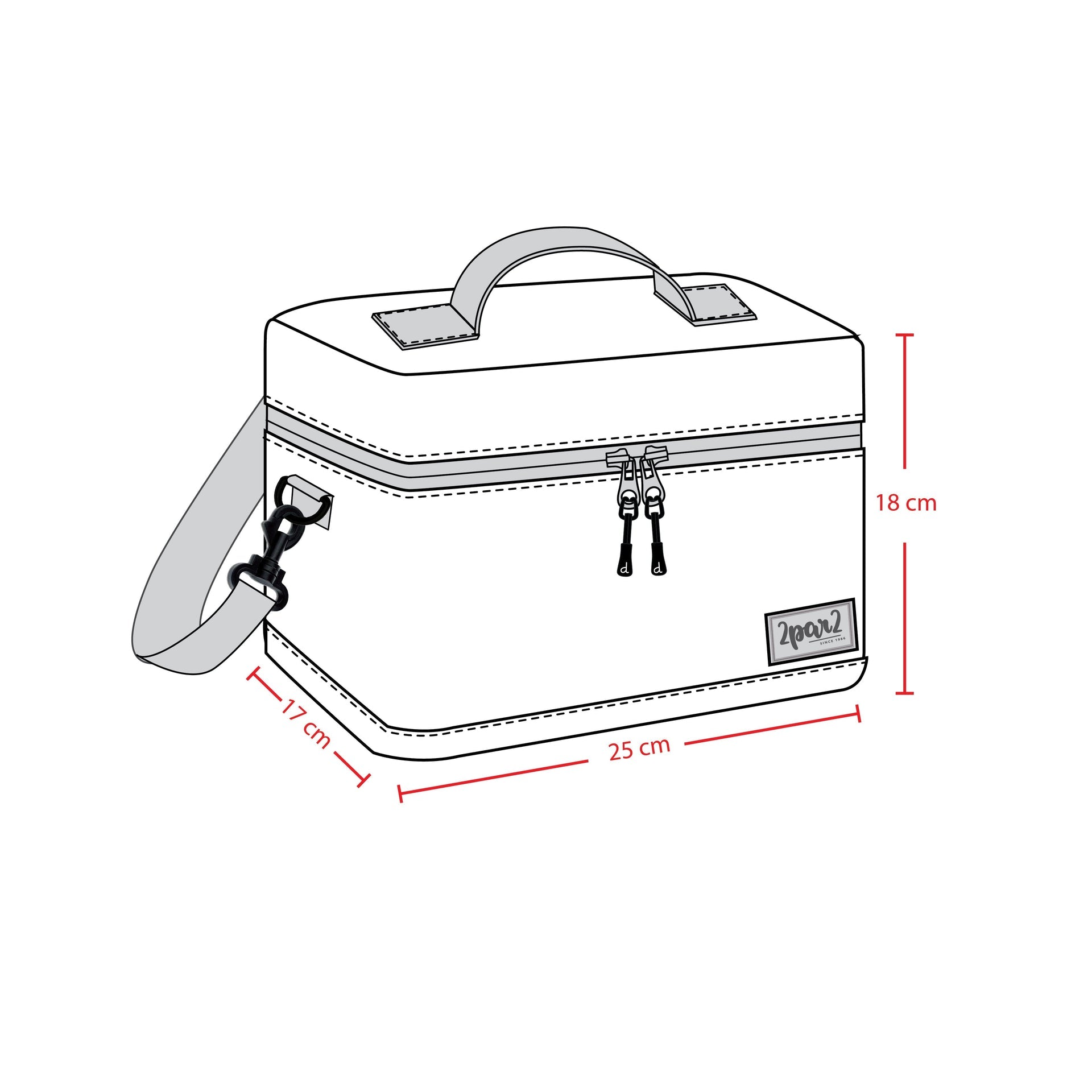 Guide des tailles desktop - Deux Par Deux Sac À Lunch