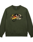 Hooke Coton Ouaté Salmon Fly Crew