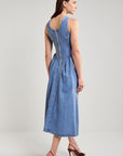 Womance Robe en Denim à effet Corset 7053