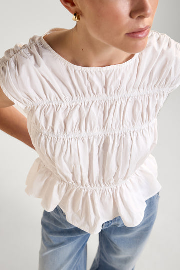 Womance Camisole Popeline à Détail Froncé 4101