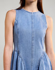 Womance Robe en Denim à effet Corset 7053