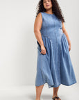 Womance Robe en Denim à effet Corset 7053
