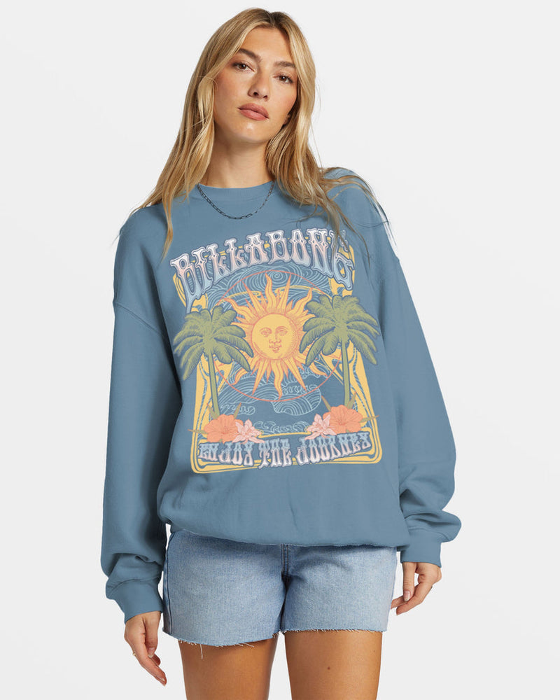 Billabong Ride In Oversized Crewneck