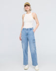 Duer Jeans Denim Lite Cargo Taille Haute