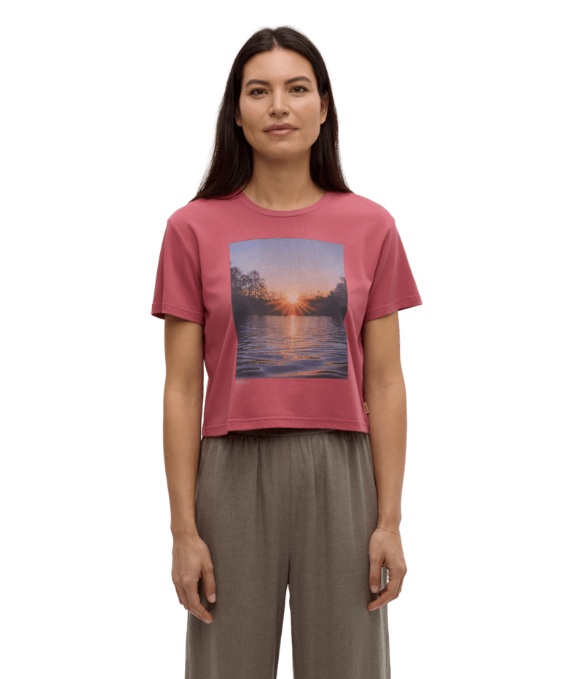 Tentree T-Shirt Lake View Crop