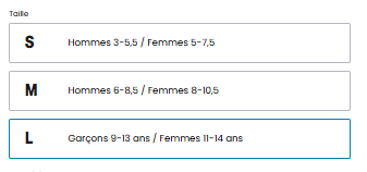 Guide des tailles desktop - Stance Bas Charizard