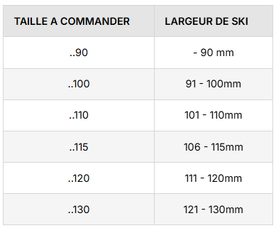 Guide des tailles desktop - Salomon Fixations S/Lab Shift2 13 Multinorm