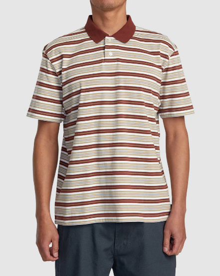 RVCA Polo Uptown Stripe