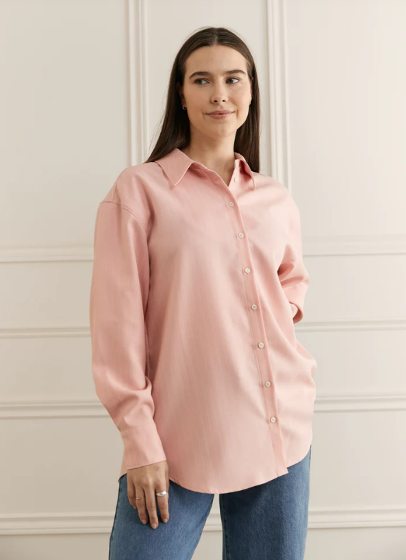 Womance Chemise Lignée Ouverture Au Dos