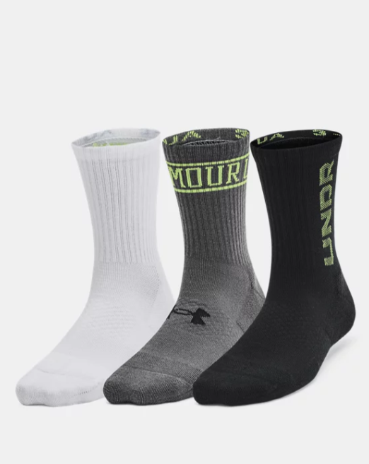 Under Armour Bas mi-mollet UA Zone Lot de 3 Junior