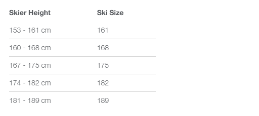 Guide des tailles desktop - Elan Ripstick 88