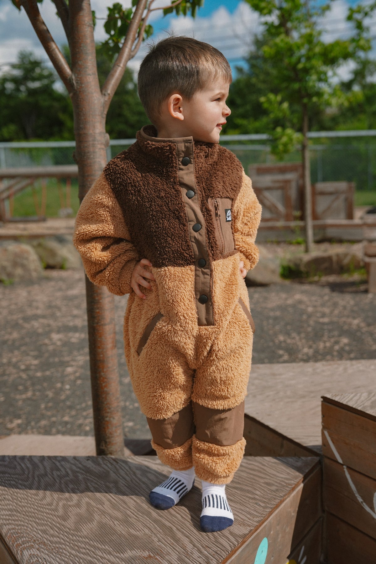 Two Stocked Kids Une-Pièce Polar Teddy Bear (6 mois à 3 ans)