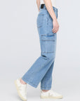 Duer Jeans Denim Lite Cargo Taille Haute